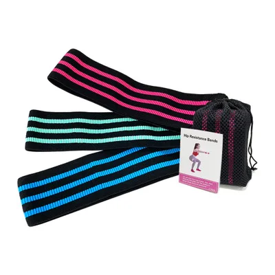 

Ins Hot Sale Gym Equipment Entertainment Bands 3 Piece Pack Fabric Fitness Bands
