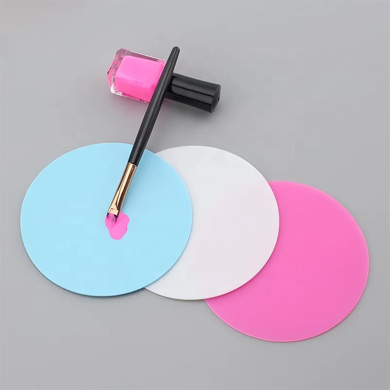 

Hot Sale Silicone Nail Polish Display Tool Mini Palette Nail Art Palette, 6colors