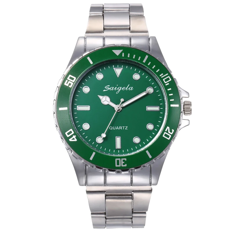 

New hot style green water ghost men wrist watch steel belt color luxury sports fashion quartz watch manufacturers spot reloj, 5 colors