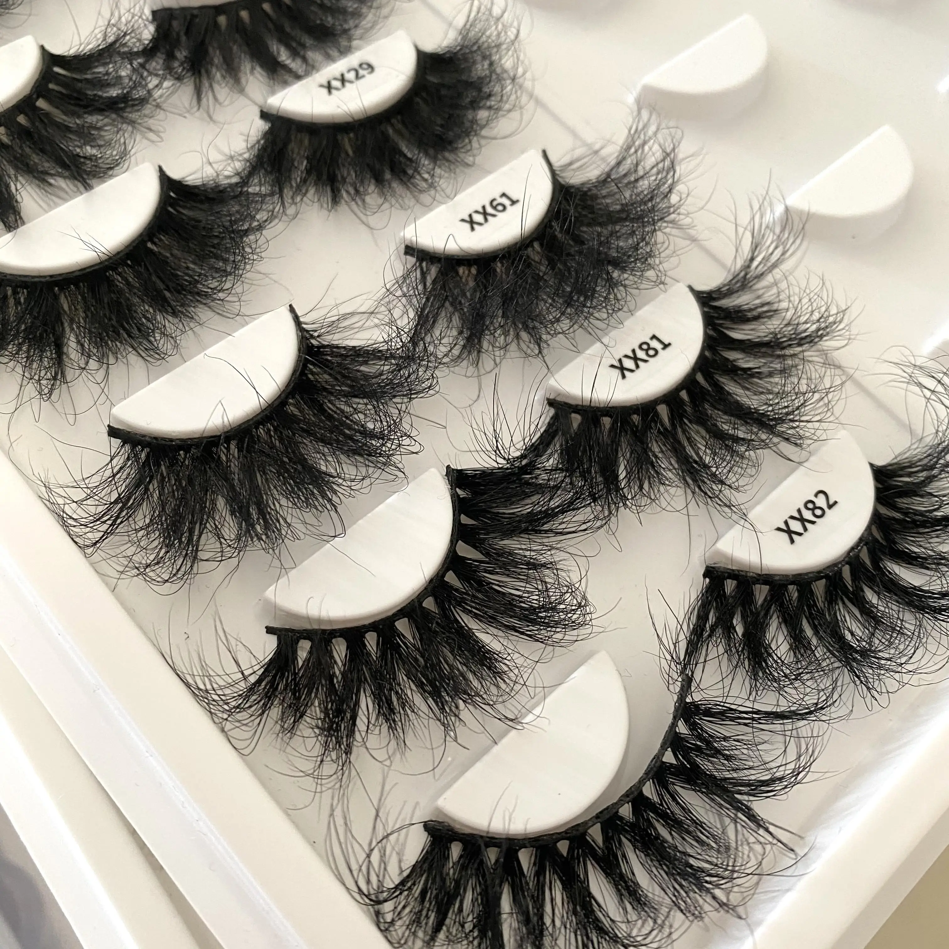 

3D Fluffy mink lash book custom logo 5 pair lashbox packaging wholesale full strip eyelashes vendors