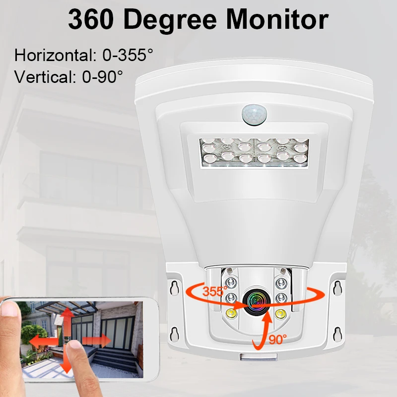 2 IN 1 Street Light 1080P 4g sim card ip camera IR Night Vision Movement Detection Outdoor Security Monitor CCTV