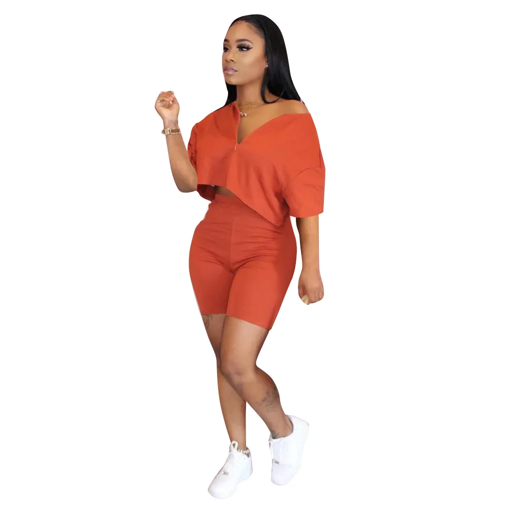 

Casual ladies sexy two pieces summer designer jogger tracksuit pajama short set women cotton 2 piece short sets, Solid black/blue/pink/womens plus size sets