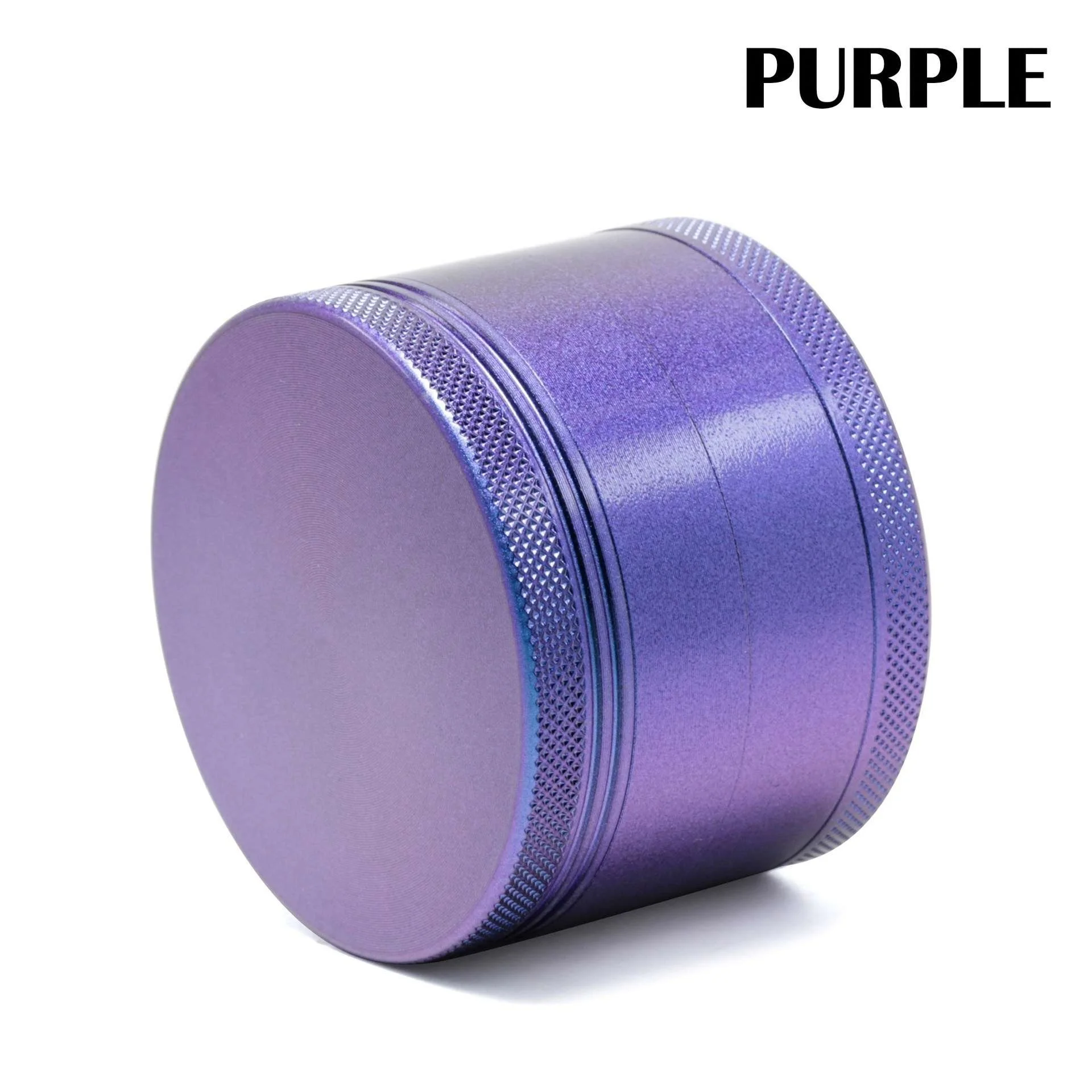 

Illusion Blue Flat Design Dry Herb Grinder Diameter  Aluminum Alloy Shinny Tobacco Grinder, Picture