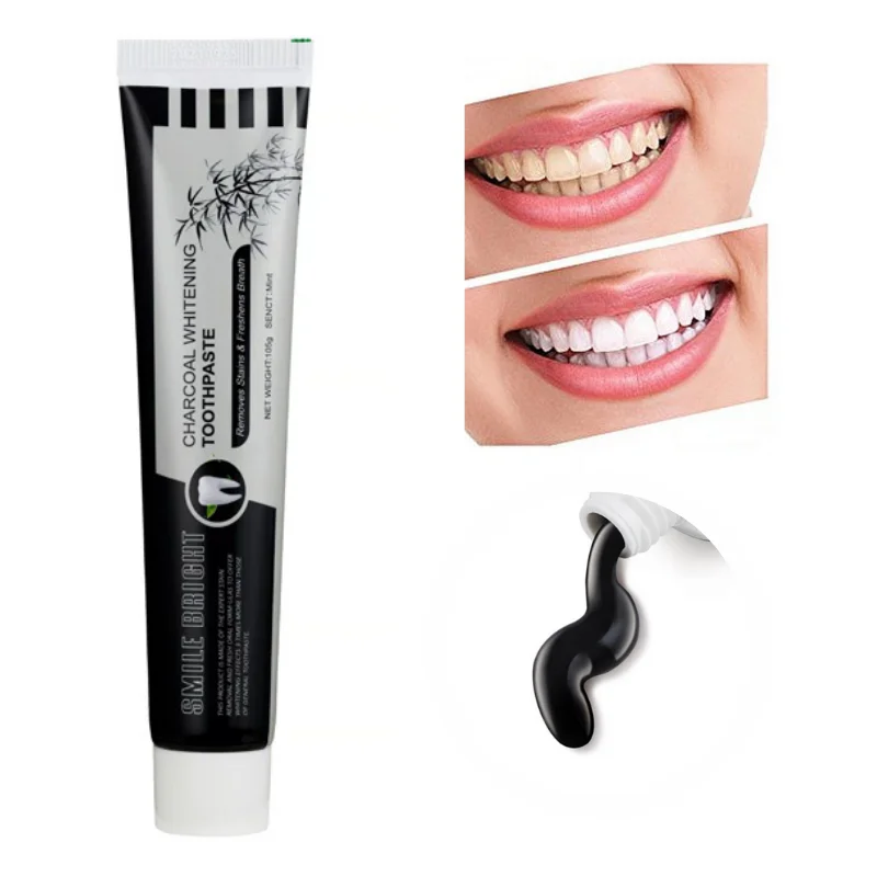 

Wholesale High quality Cheap Bamboo Charcoal Toothpaste Fresh Mint Taste remove breath Brighten Whitening Teeth, Black
