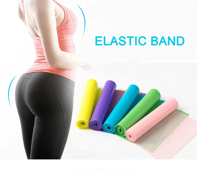 

Latex stretch flat elastic bands theraband roll 1.5m yoga pilates rubber stretch resistance