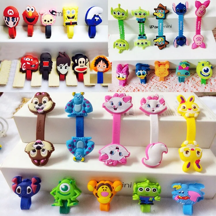

Wholesale customized cartoon USB cable organizer for mobilephone earphone