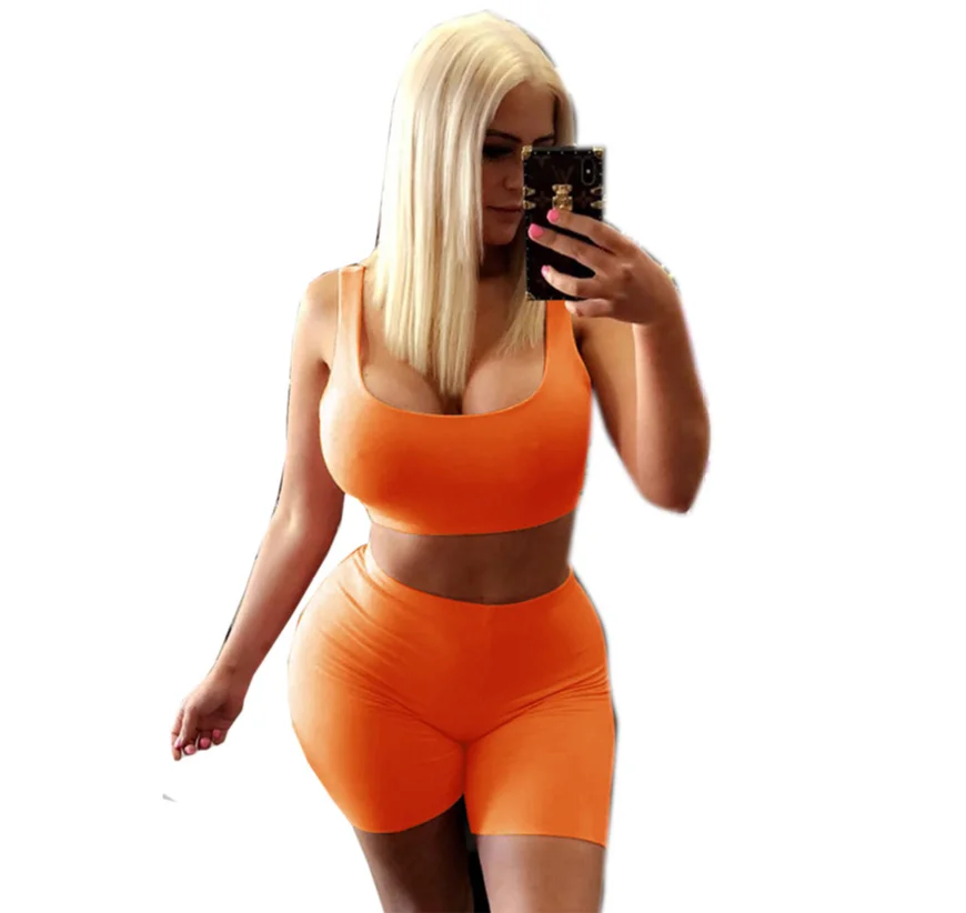 

Luren LR-H064 Amazon Best Sell 2020 Women Summer Clothes Body Suits Women Sexy Two 2 Piece Set Women Clothing, Picture