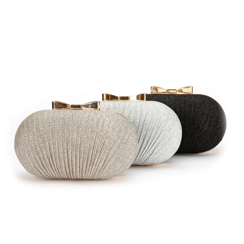

New Arrival Luxury Oval Dress Gold Banquet Bag Crossbody Chain Clutch Evening Bag For Women, 3 colors