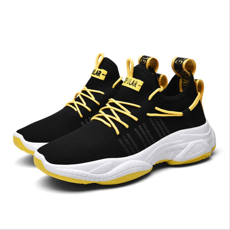 

Men's Running Sport Shoes Sneaker Gym Shoes, Yellow,red,black