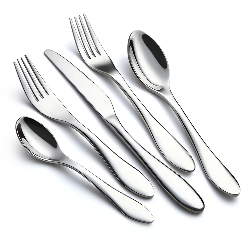 

Reusable Cutlery set Stainless Steel Utensil High Mirror Polished Flatware Dinnerware set for Restaurants Hotel
