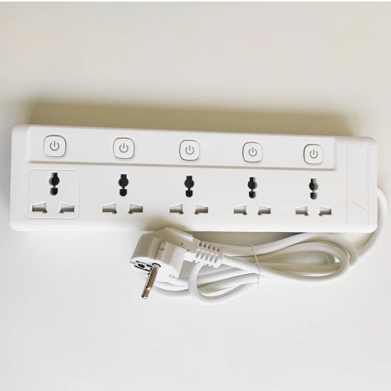 5 way universal extension socket overload surge protector EU power plug switch socket electrical power strips
