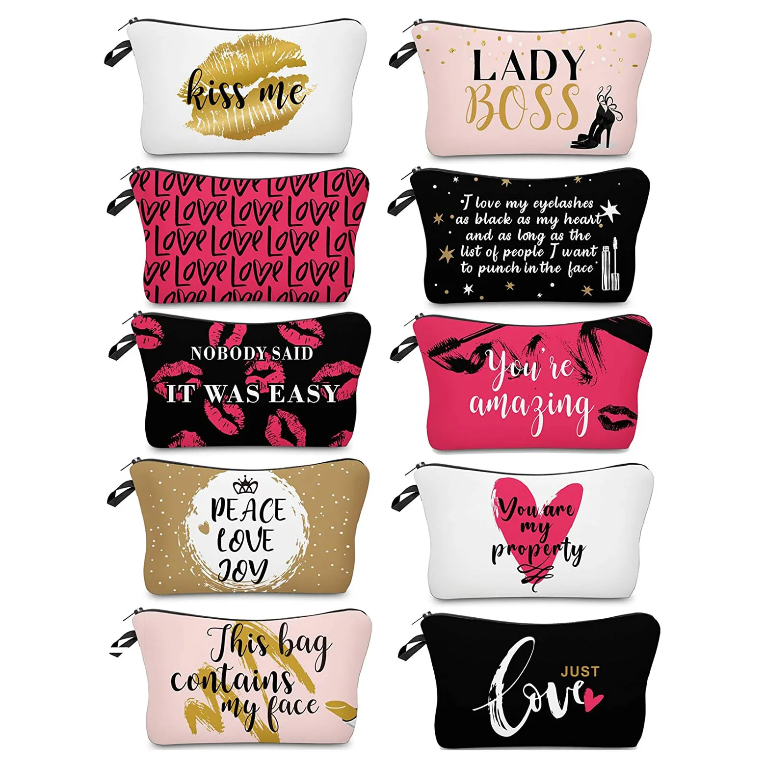 

Amazon portable make-up bag women's multifunctional travel make-up bag cosmetic brush storage zipper cosmetic bags, Customizable