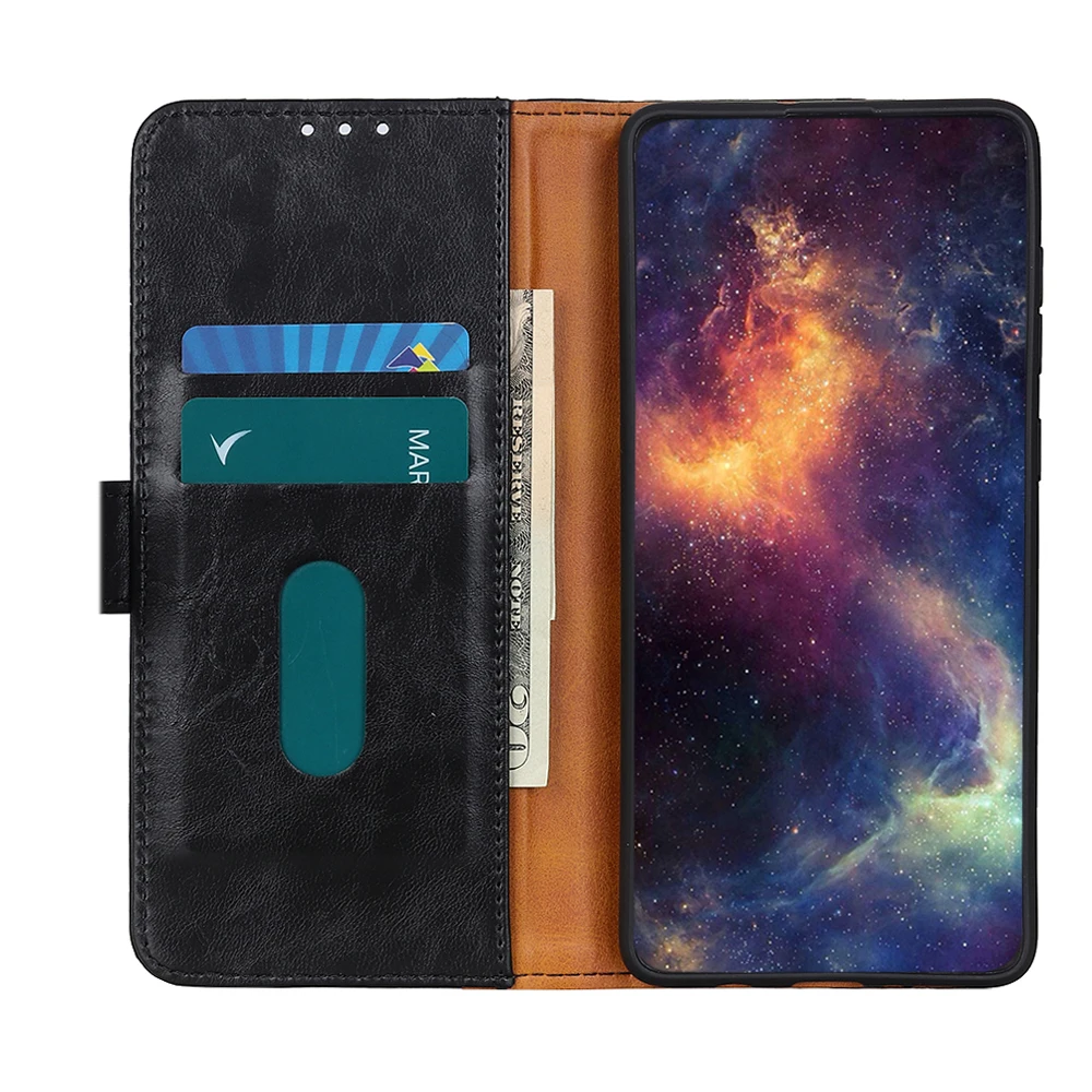 

Bison pattern PU Leather Flip Wallet Case For ALCATEL 1L 2021 With Stand Card Slots, As pictures