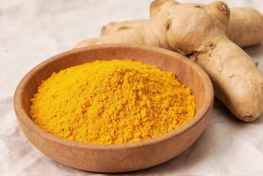 Close-up view of fresh turmeric and ginger roots side by side showing their textural differences and vibrant colors