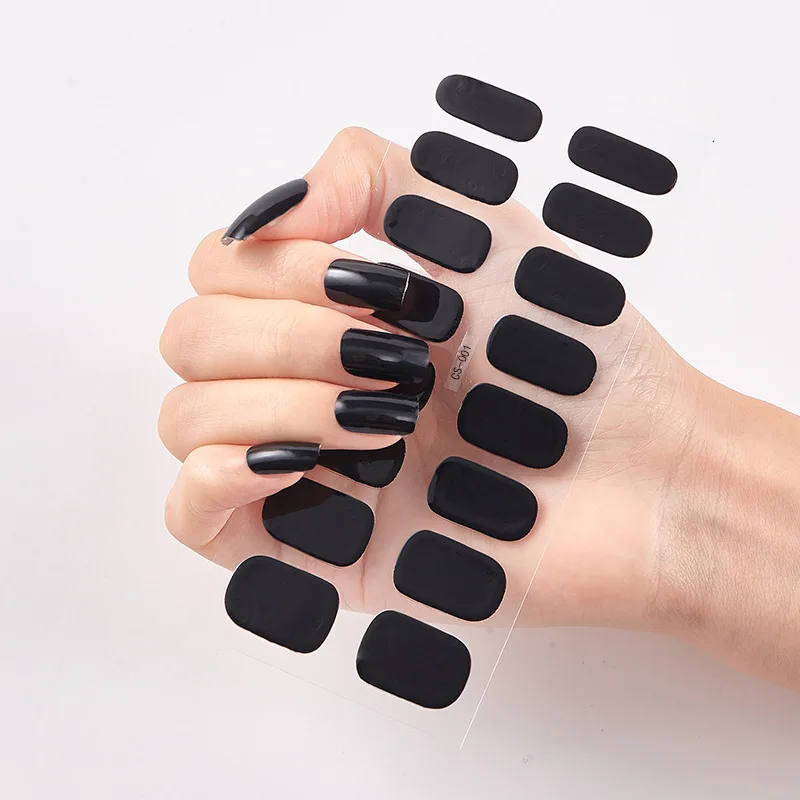 

2021 new Full cover Pure Solid Color Nail Wraps DIY Decals Plain Stickers set Minimalist Design Nail Designs Nail Strips, 28 colors