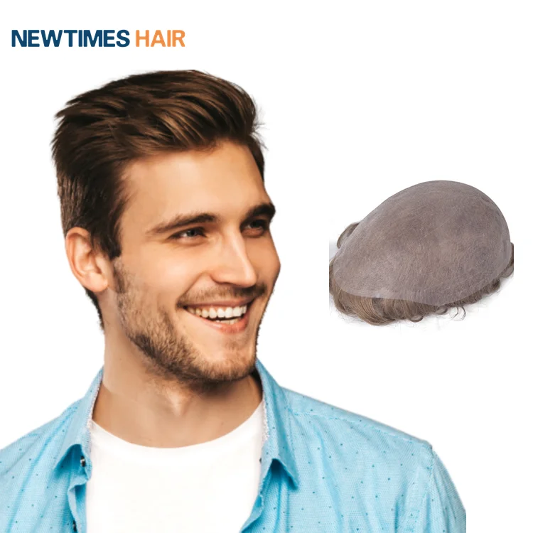 

iconal newtimes hair super fine welded mono light density lace men human hair toupee topper hair replacement system