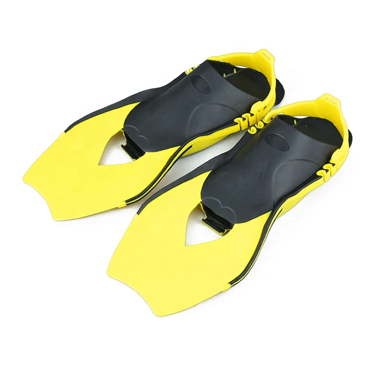 

Kids 2 size 28-35 fast release Adjustable strap Open Heel diving flipper snorkeling soft rubber kids swimming fins, Customized