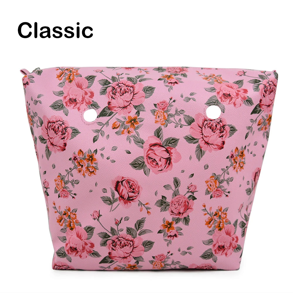 

Wholesale Waterproof Floral PU Leather Zippered Obag Inner Insert for O bag Classic