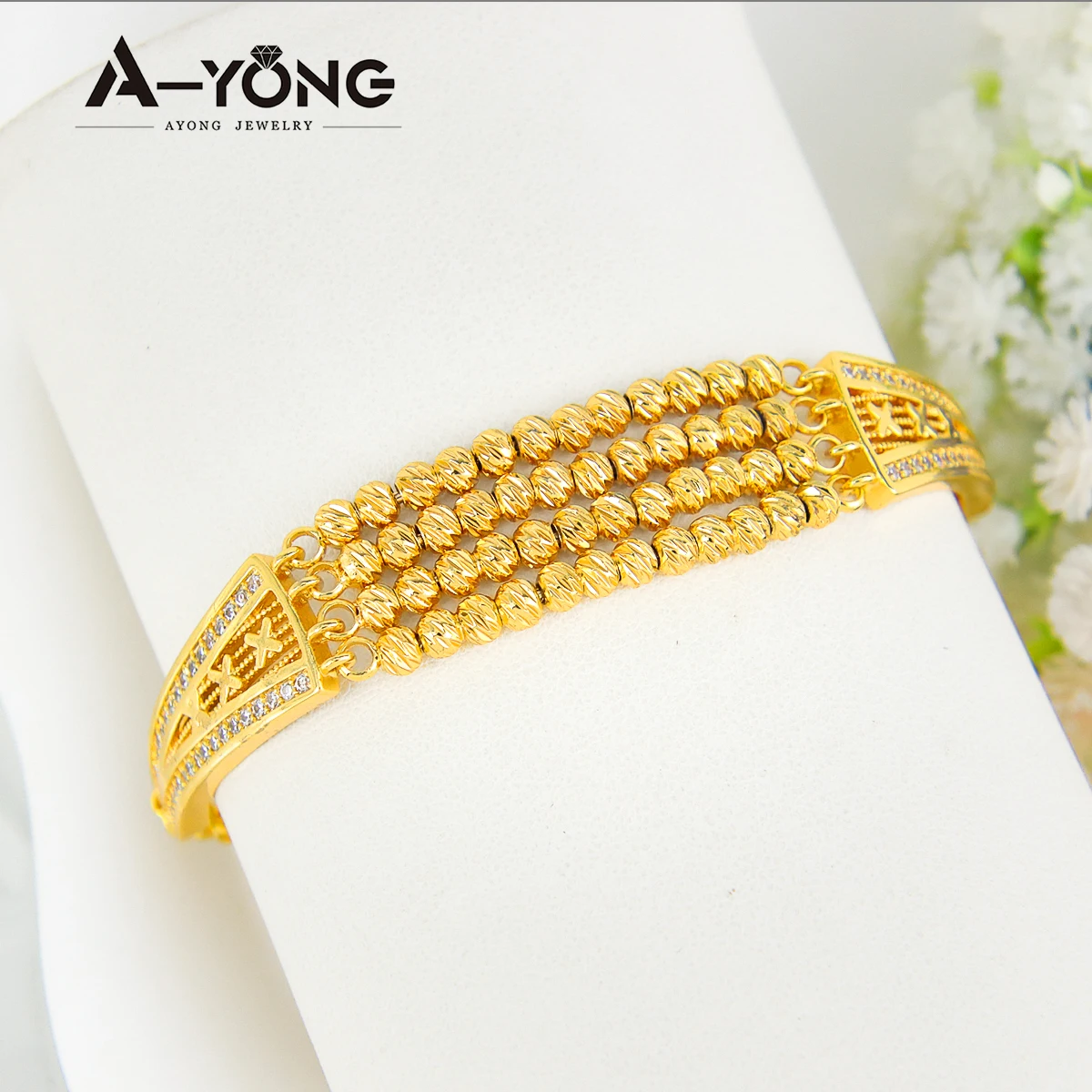 

Original Design Fashion Jewelry Bangles Gold Bracelet Women Jewelry Bead Multi Layer Bracelet