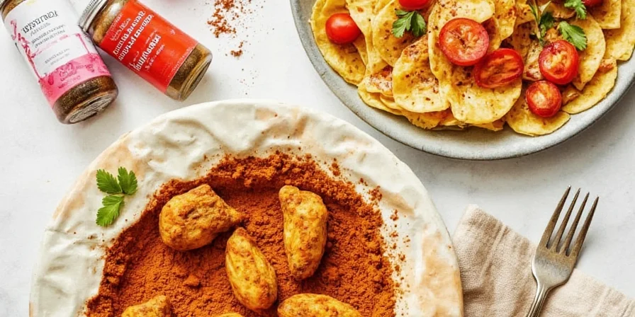 Colorful roasted vegetables with tandoori masala seasoning