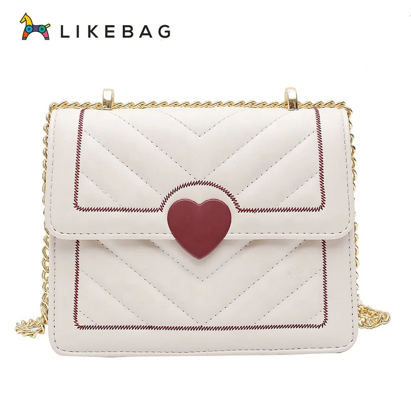 

LIKEBAG new product hot-selling fashion casual embroidery thread love messenger bag