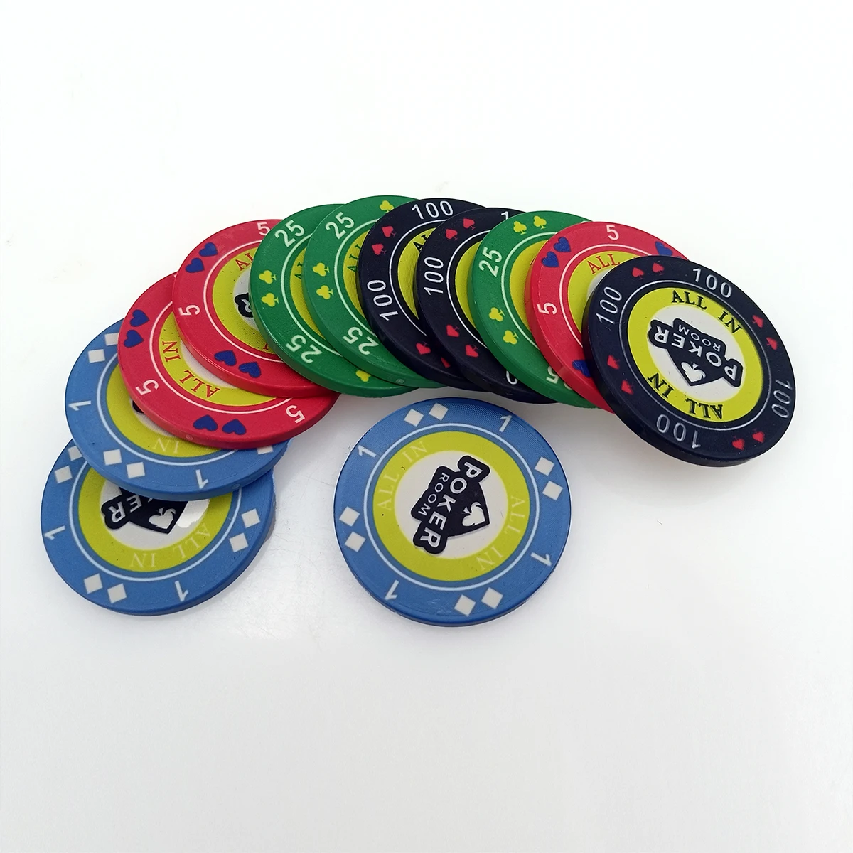 

Factory Price Casino Poker+chips Ceramic Material Chip Poker 39*3.5mm With No Value For Sale, Colorful