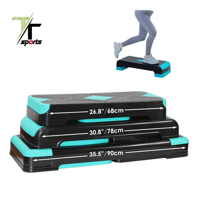 

TTSPORTS 2021 wholesale Adjustable Workout Aerobic Stepper, Aerobic Exercise Step Platform for fitness