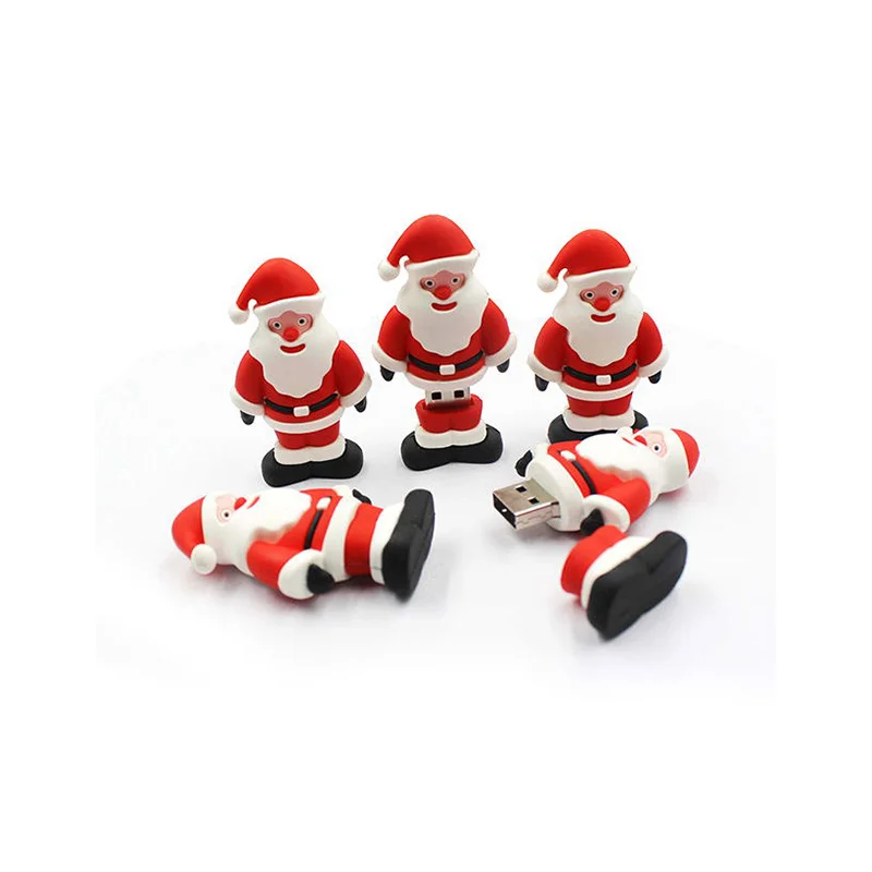 

Promotional Gifts Santa Claus Shaped 2d Plastic Pvc Usb Flash Drives For Windows Computer Cheap Christmas Gift 8gb Pendrive