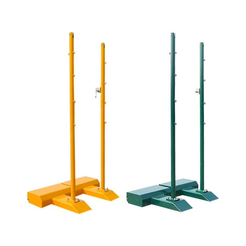 Indoor Outdoor Portable Badminton Pole Competition Training Used Professional 155cm Movable Badminton Post with Wheels