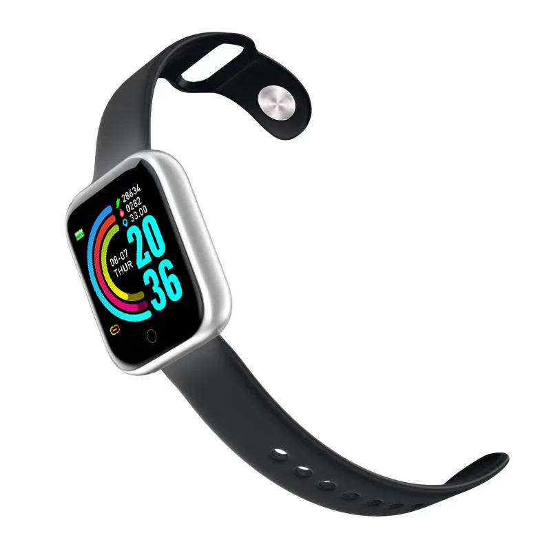 

Smartwatch Cheap Y68 Smart Watch Blue tooth Bracelet D20 Sport Tracker Fitness Tracker Heart rate Monitor Fitness Wristband, Black white pink
