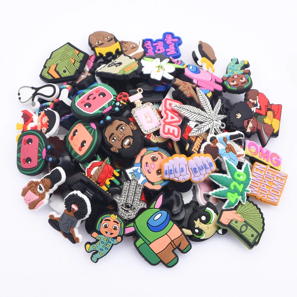 

PVC Shoe croc Charms Accessories Fit for Shoes Bracelets Bands Croc JIBbiZ Shoe Buckle ornaments