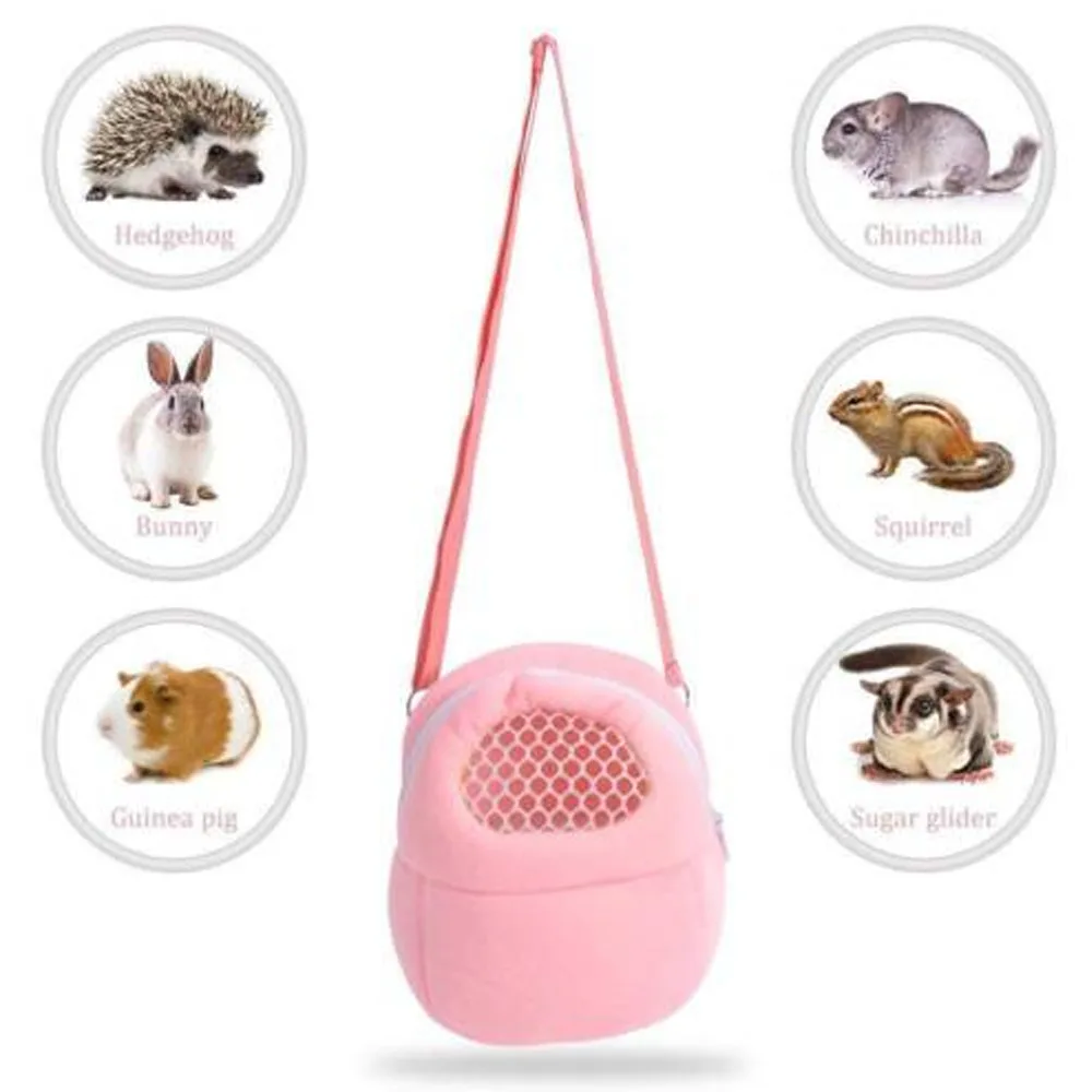 

Small Animals Carriers Hamster Chinchilla Travel Warm Bag Bunny Guinea Pig Bed Portable Pet Sleeping Bags 2 Colors