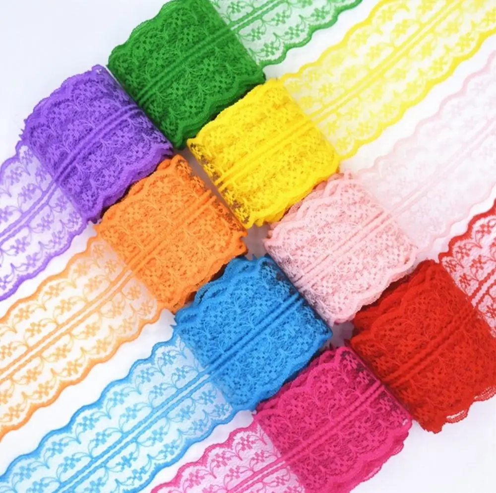 

4.5cm sewing elastic french lace trim L01, As picture (22 color)