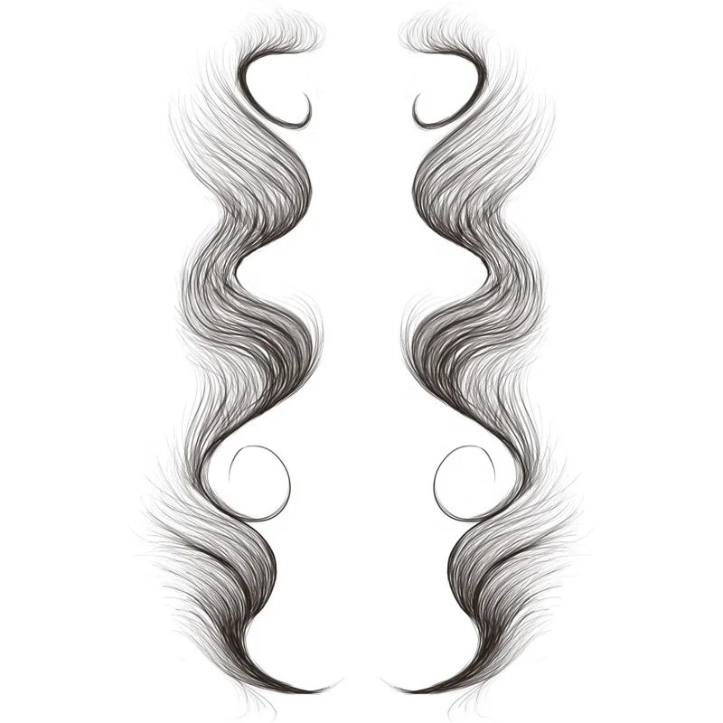 

Black Bangs Tattoo Stickers Women's Fashion Hairline Sticker