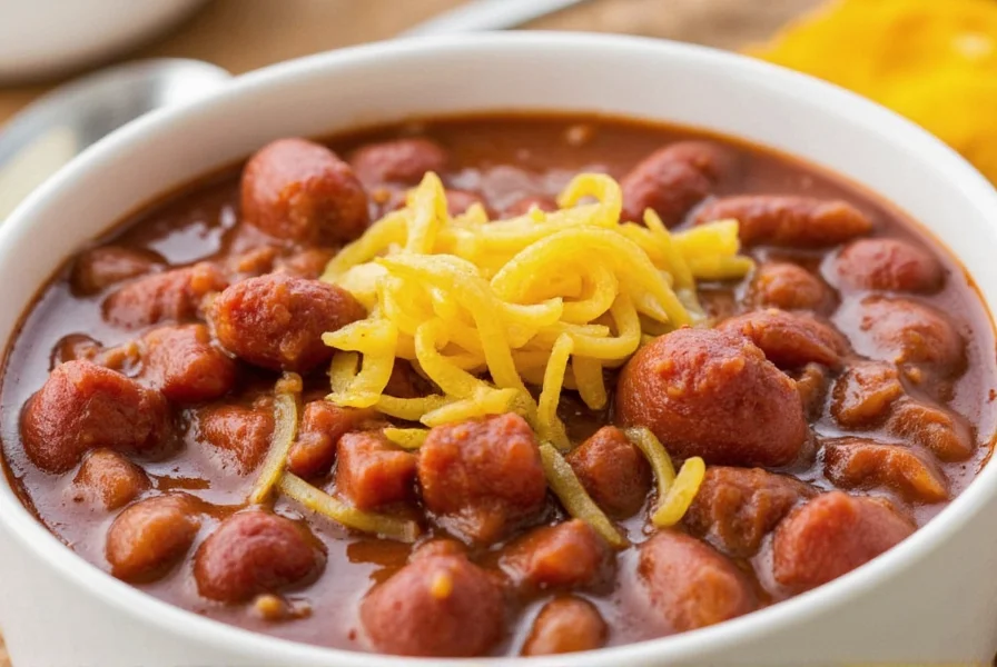Comparison chart showing store-bought vs homemade chili
