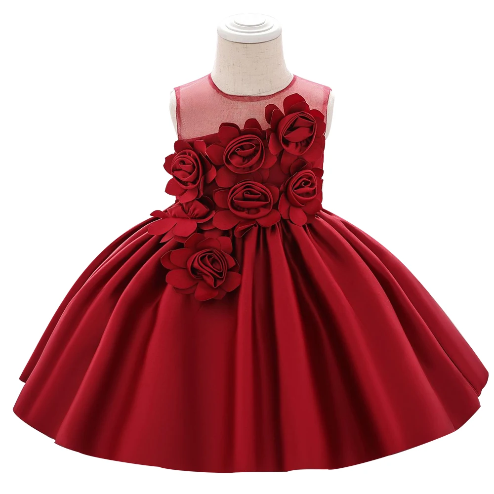 

Hot Sale Newborn Baby Clothing Flower Girl Birthday Party Dress L5068XZ
