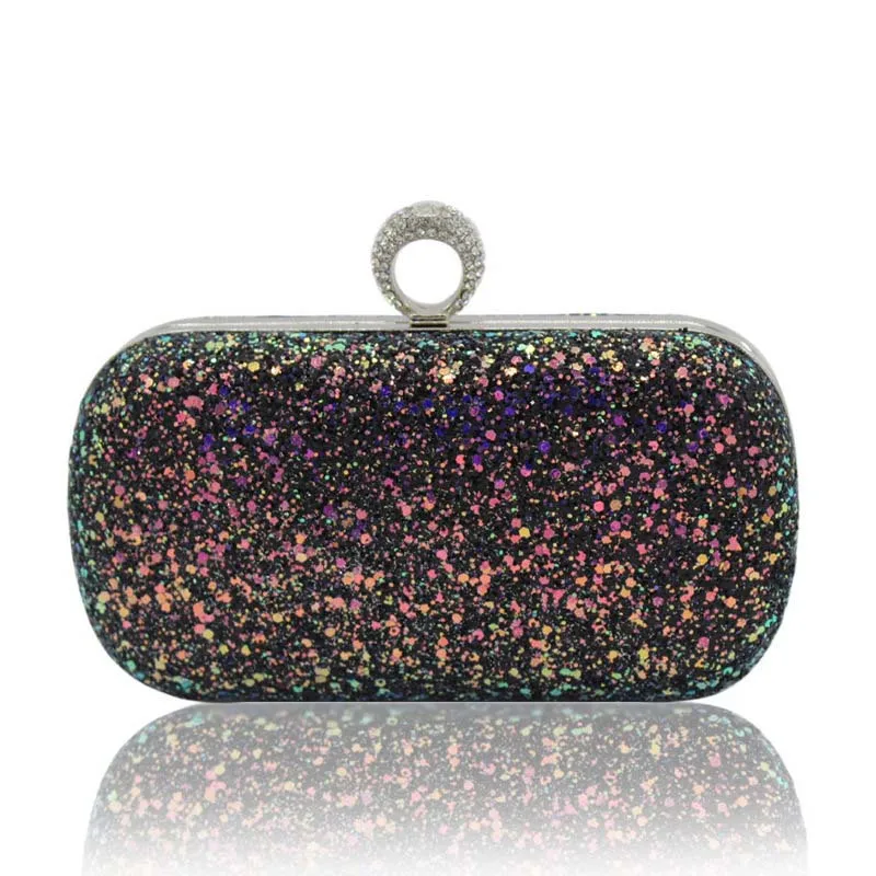 

Women's Sparkling Clutch Purse Elegant Glitter Evening Bags Bling Evening Handbag for Dance Wedding Party Prom Bride, As pictures