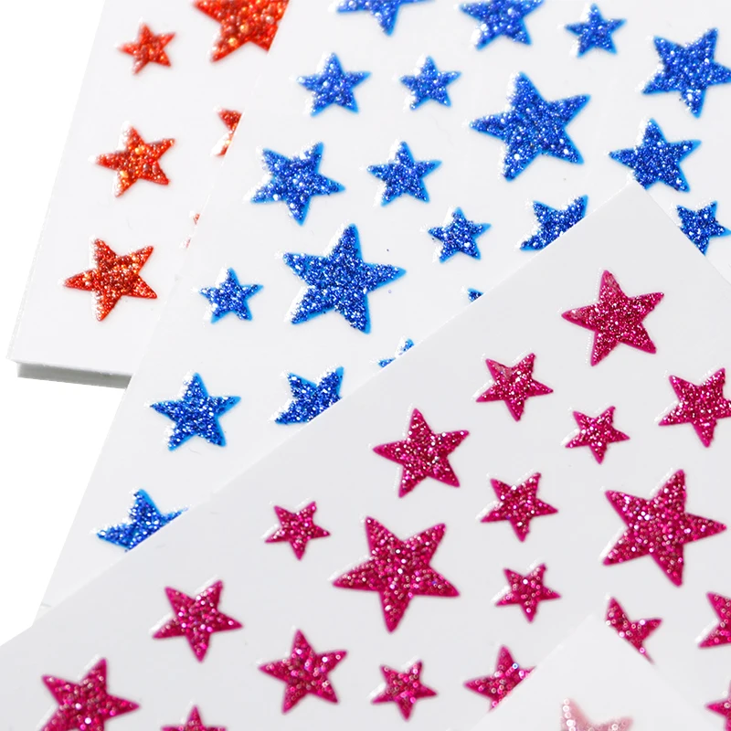 

BLE Nail Stickers Colorful Shinny Glitter Stars Nail Art Stickers
