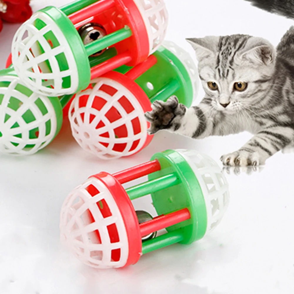 

Barbell-shaped bell pet toy hot-selling popular cat bell rolling ringing Dangdang attractive cat bell