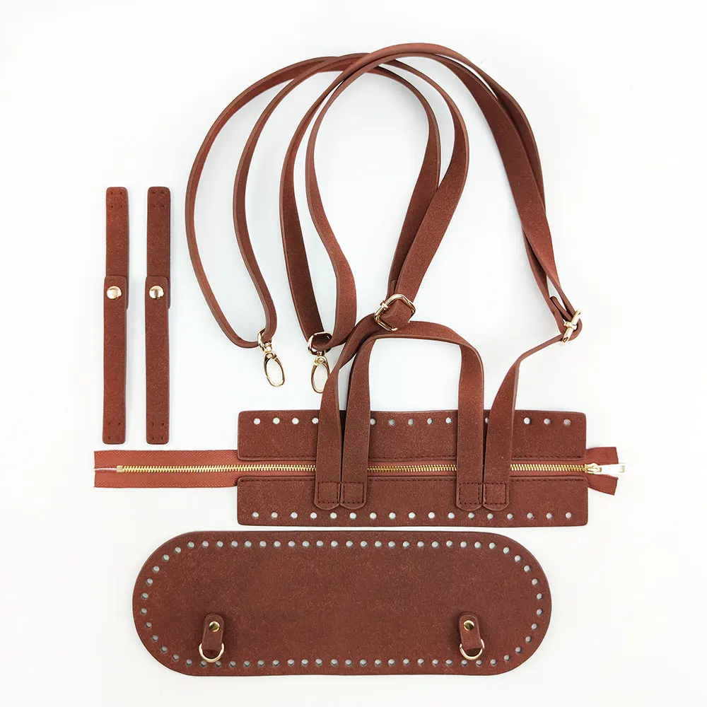 

Deepeel RM047 4 Pcs Set Woven Backpack Material Hand-knitted Bag Hardware Accessories DIY Leather Needle Hook Material Pack