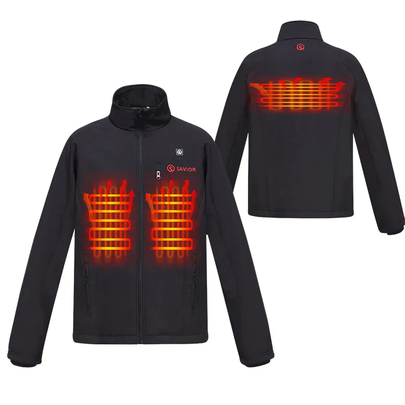 

Mens Jacket Rechargeable Lithium Battery Heated Jacket Waterproof Jacket, Black
