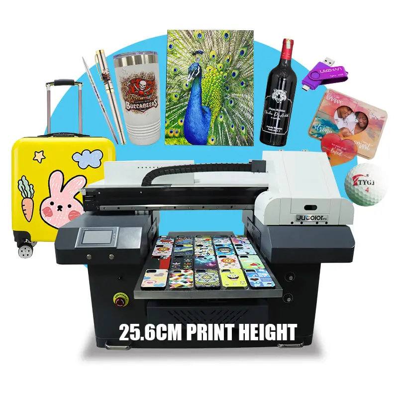 

fast uv desktop flatbed printer 43*60cm print size cylinder uv printer christmas wood acrylic gift custom uv printer machine