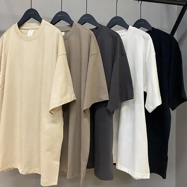 

Ready to ship high quality customized heavy cotton drop shoulder oversize t shirt