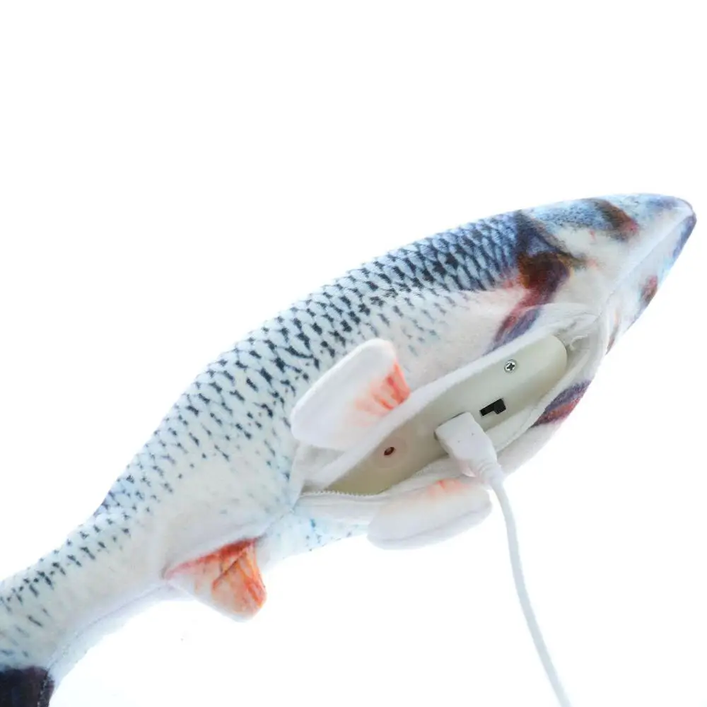 

Dropshipping Cat Pet Toy Electric Plush Fish Plush Realistic Plush Simulation Electric Doll Fish, As photo
