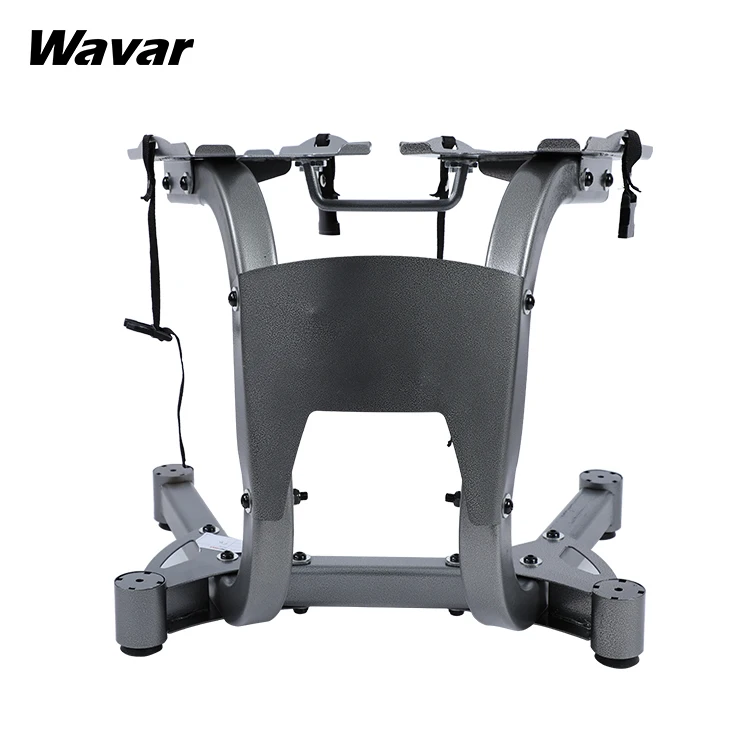 

Wholesale Weightlifting Strength Training Equipment Adjustable Dumbbell Stand with high quality, Silver