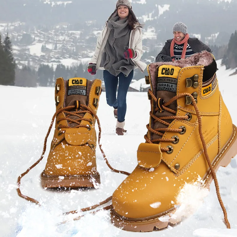 

Caterpillar 2021 Men's Martin Boots Snow Boots Warm High-Top Safety Shoes Amazon Hot Women's Work Boots