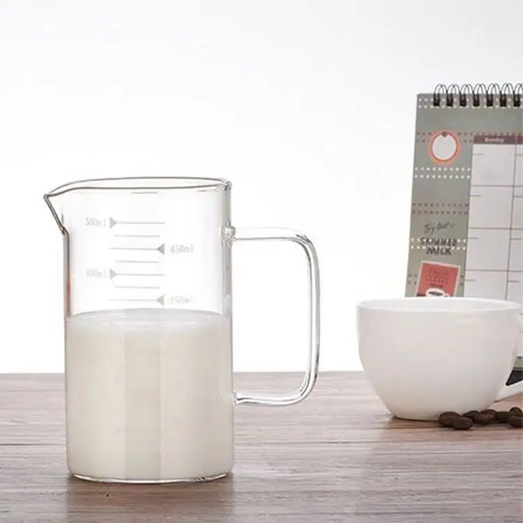 

Easy To Clean Single Wall Glass Cup New Design Large Capacity Measuring Cup For Sale, Clear