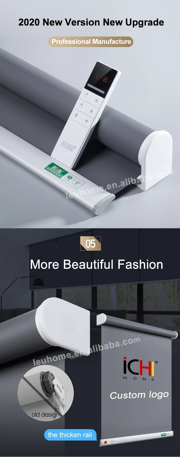 Smart Home Roller Curtain Electric Curtain Roller Blind Motor Remote