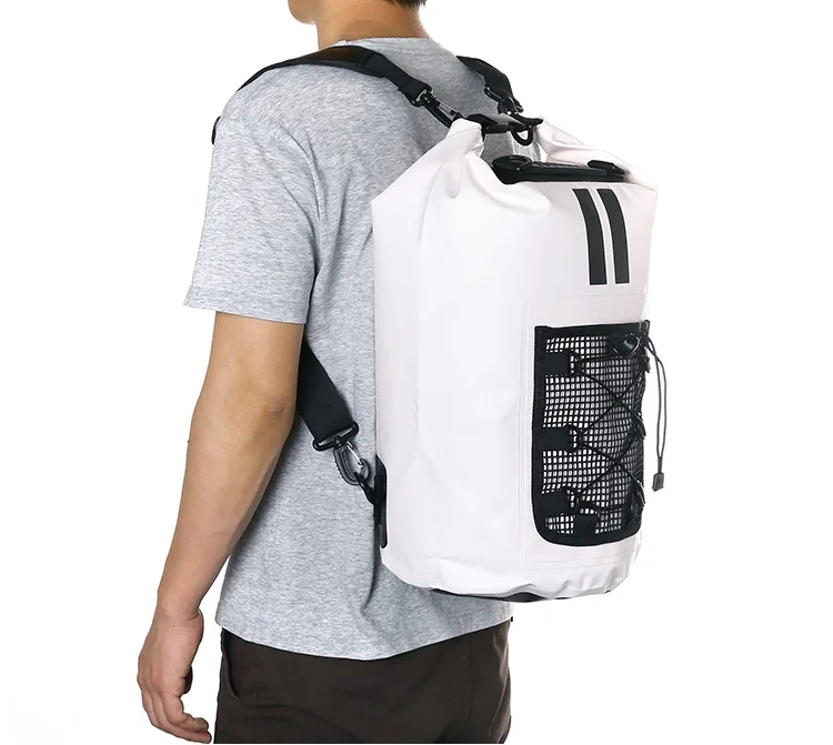 

Factory Wholesale Eco Waterproof Drybag Backpacks Lightweight Waterproof Backpack PVC, White or customized color