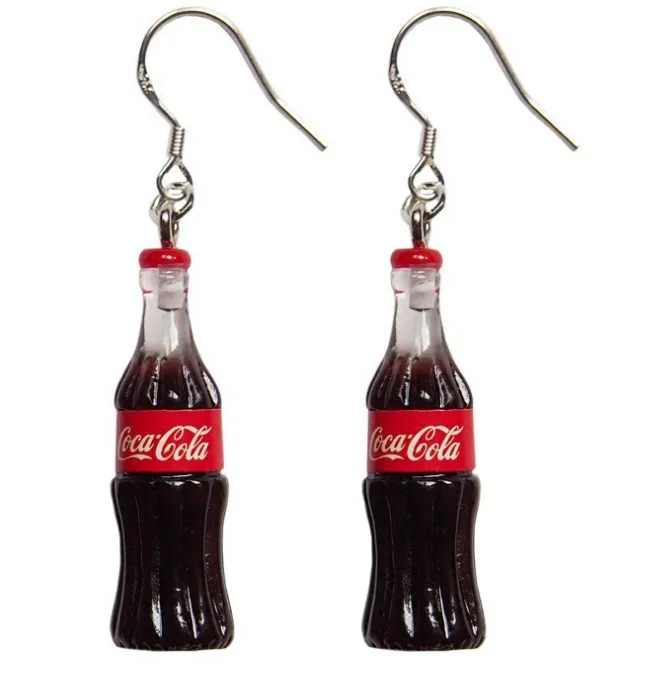 

Cola bottle resin earrings fun earrings Korean creative earrings for woman, As picture